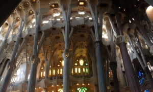 Grandest Church in the world, inside of La Sagrada Familia